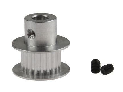 Aluminum GT2 Pulley - 20 Teeth, Dual Flange - 20 mm Pitch