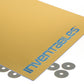 Brushed Gold on Blue Laserable Acrylic Sheet