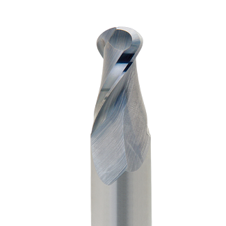 Carbide Tip Upcut 2 Flute Ballnose - 1/4 in Cutting x 1/4 in Shank