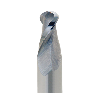 Carbide Tip Upcut 2 Flute  Ballnose -  1/4 in Cutting x 1/4 in Shank