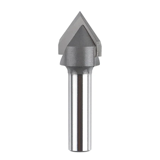 Carbide Tip V-Bit 60 Degree - 1/2 in Cutting x 1/4 in Shank